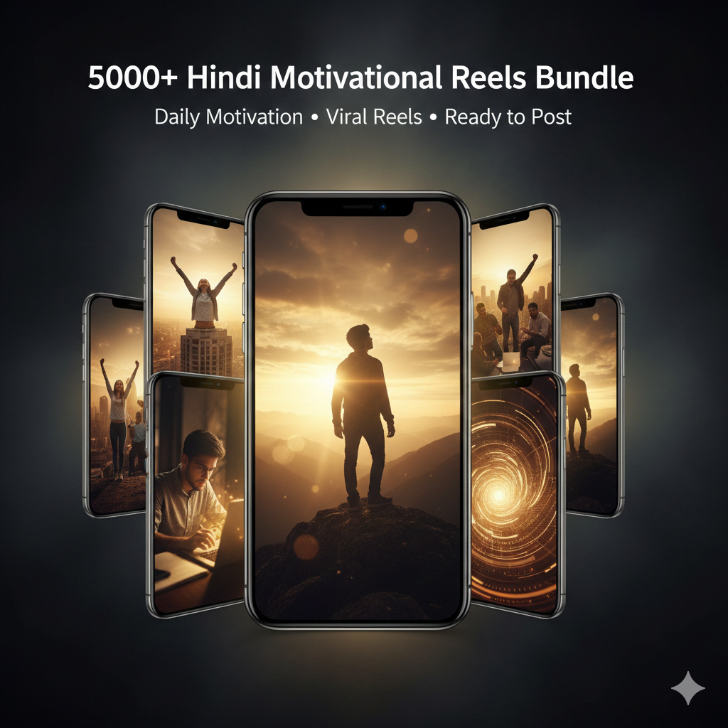 5000+ Hindi Motivational Reels Bundle