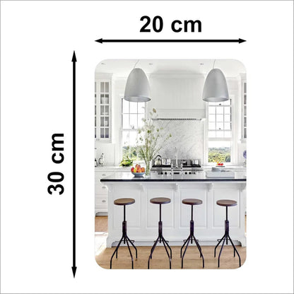 Mirror Sticker for Wall(Oval+Rectangular) Pack of 2 (BUY 1 GET 1 FREE)