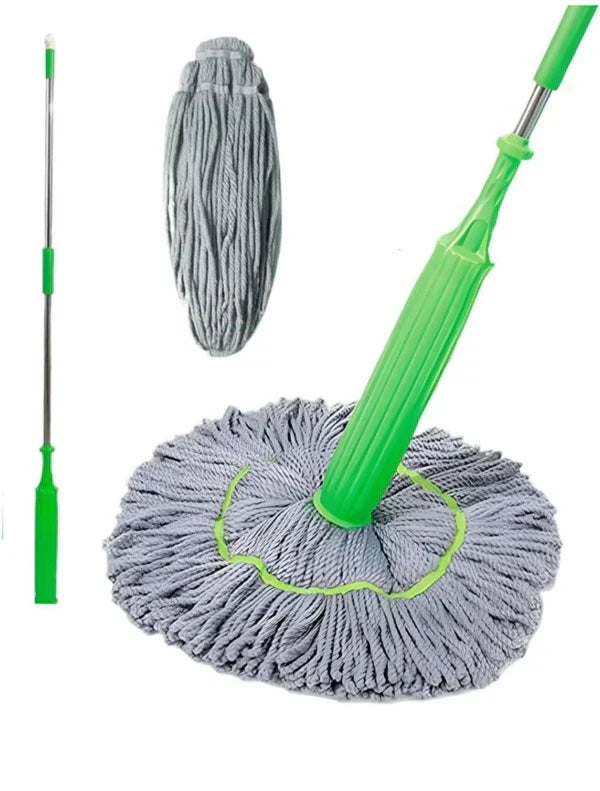 Microfiber Green Mop Wet and Dry for Bathroom, Office, Home Use