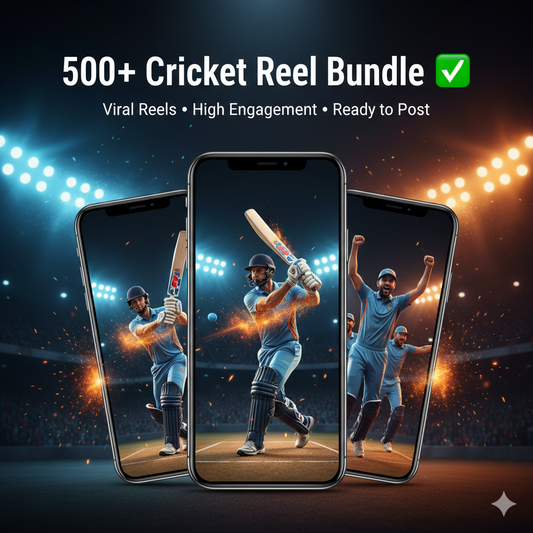 500+ Cricket Reel Bundle ✅ – Viral Cricket Reels for Social Media 🏏🔥