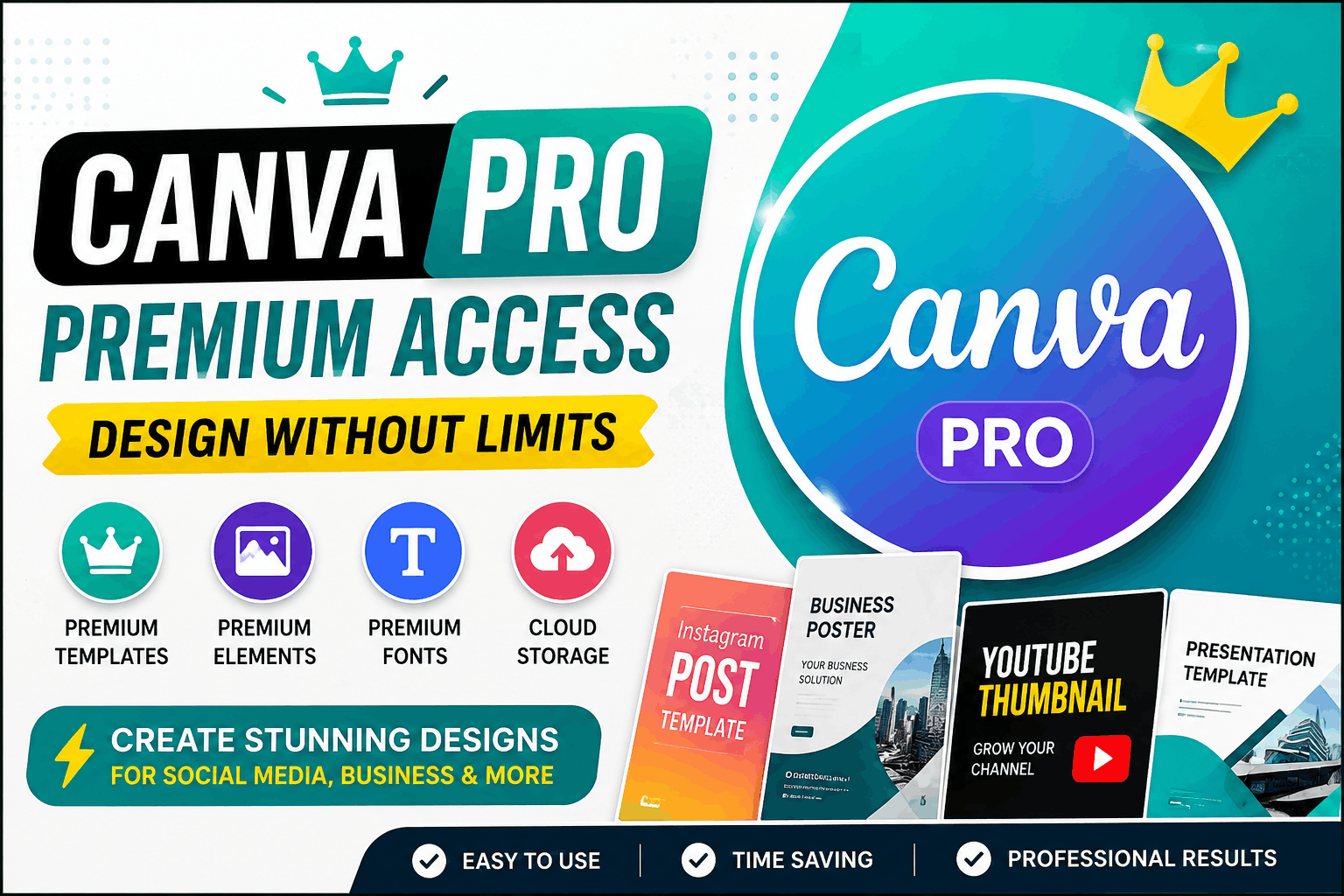 Canva Pro Premium Lifetime Access – Design Tools, Templates & Creative Resources