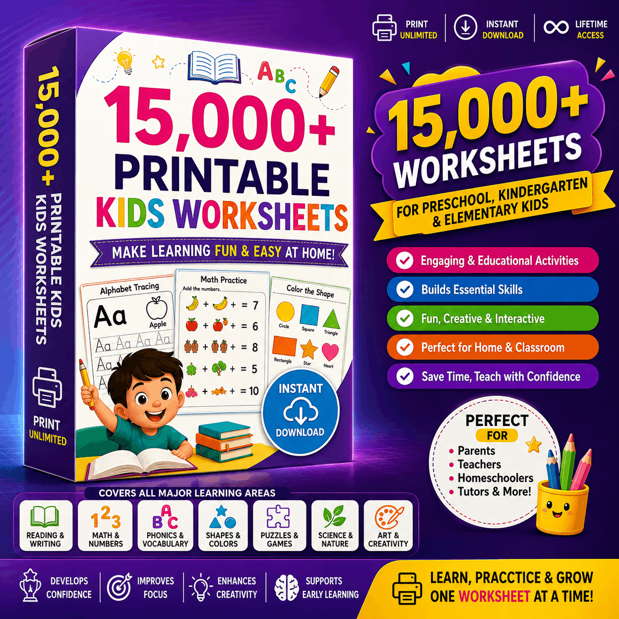15,000+ Printable Kids Worksheets – Make Learning Fun & Easy at Home